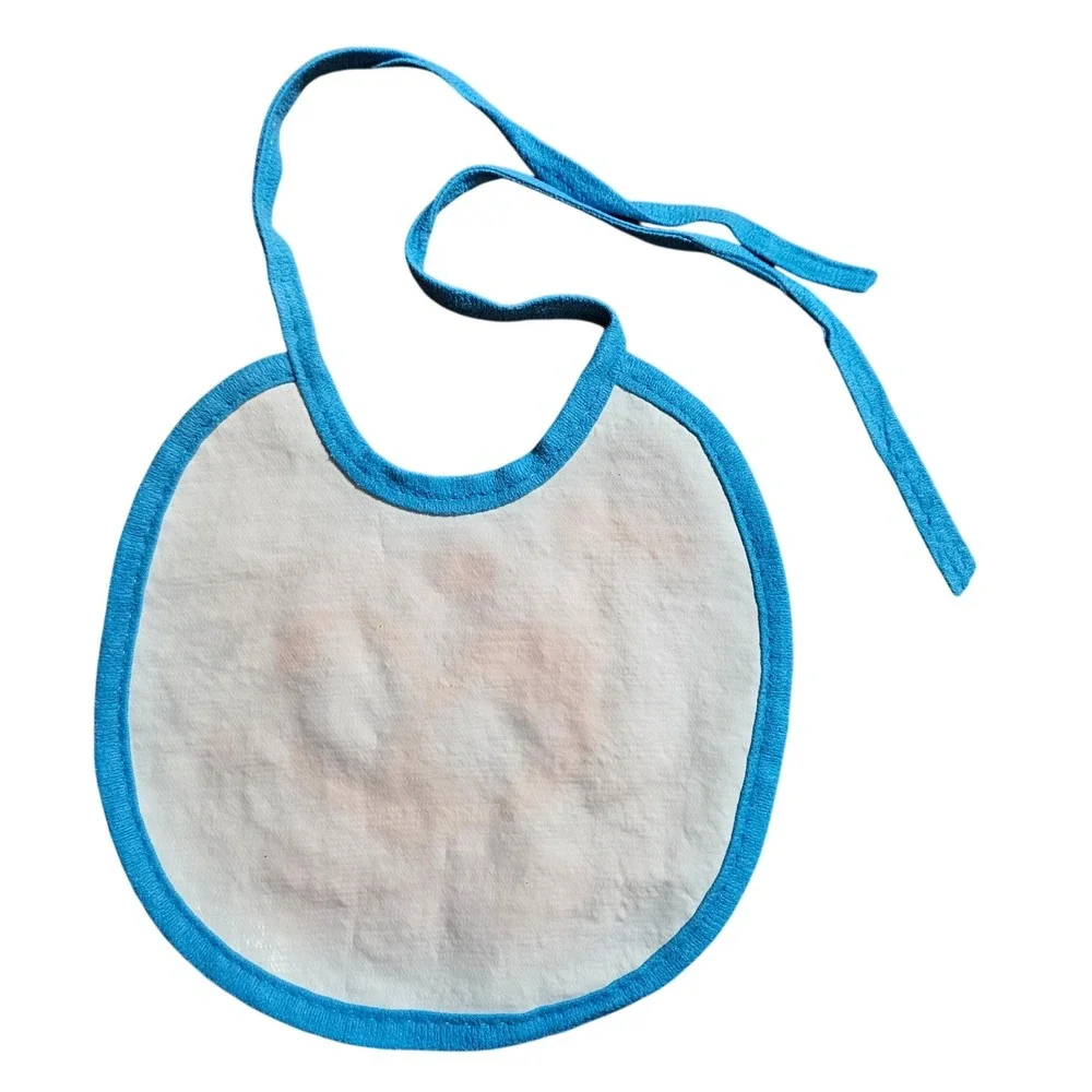 Vintage Playskool I Love My Daddy Terry‎ Cloth Baby Bib Blue Fish Tie Closure OS